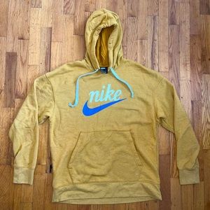 Nike vintage Men's CV8977-727 Thermal Hoodie Pullover Caramel Brown New Sz Large